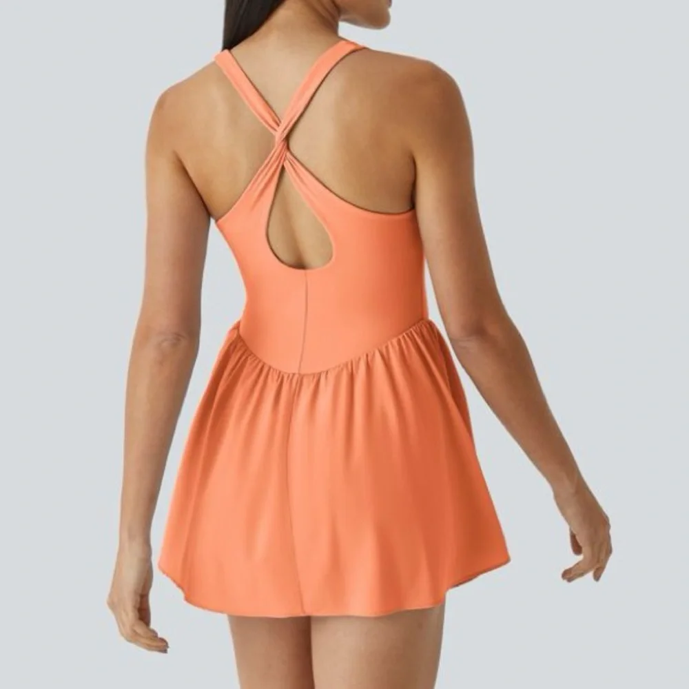 Halara Breezeful Backless Corset 2-in-1 Pocket Mini Quick Dry Flowy Active Dress - Picture 3 of 16